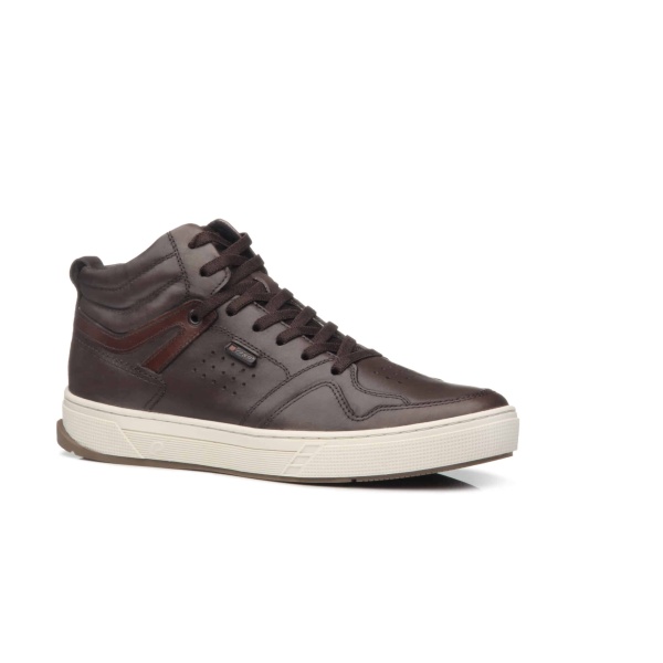 Stretch Leather Sneakers Dark Brown/Pull Up Conhaque